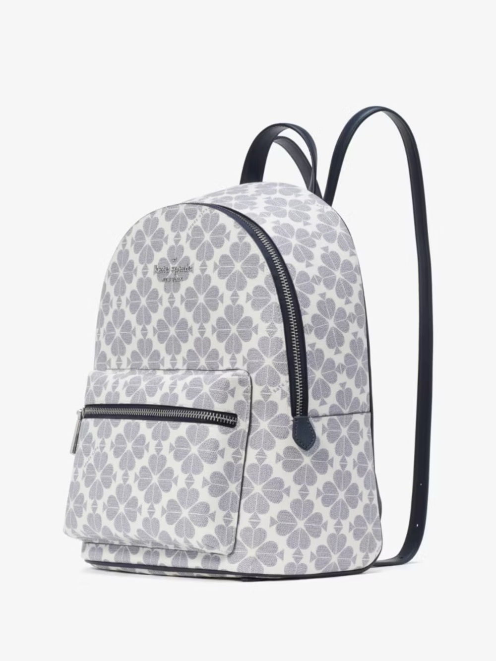 kate spade NWOT off white & navy Spade flower medium backpack brand new